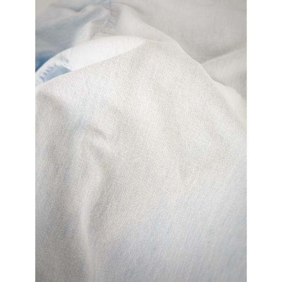 90s Womens Ralph Lauren Polo Country Denim Pleaded Button Up Shirt Western SZ 10 - Picture 12 of 14